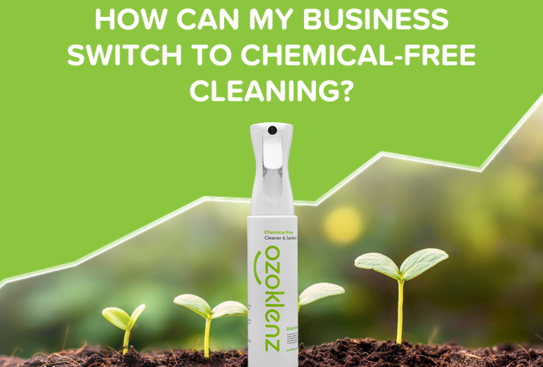 How can my business switch to chemical-free cleaning?